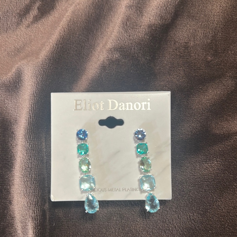 Eliot Danori Blue and Green Drop Earrings